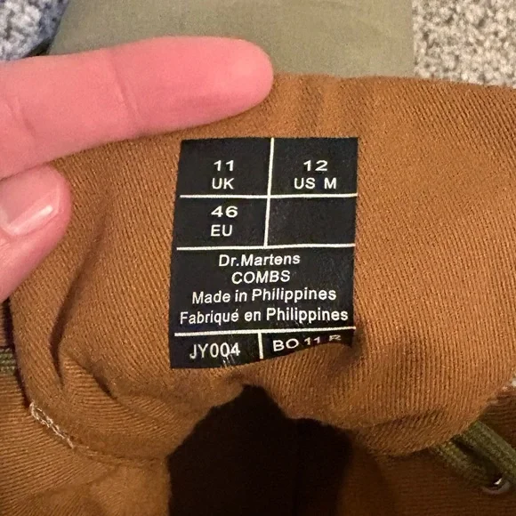 Dr. Martens Green Combs Men's Boots Size 12 - Picture 4 of 4